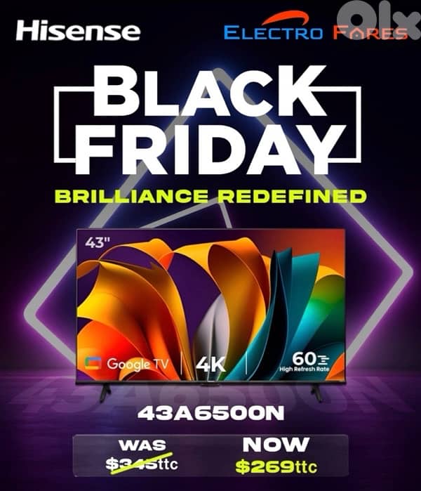 Hisense 43” 4K UHD Google TV A6500 Series 0