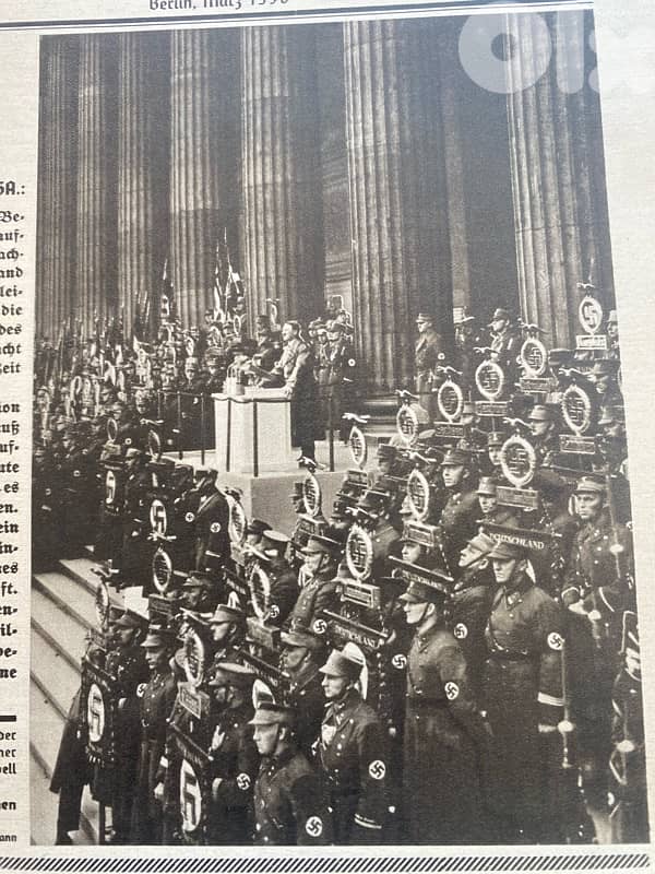 مجلة الماني نازي سنة ١٩٣٦ ويظهر فيها صور لهتلر والجيش الالماني 0