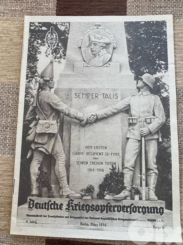 مجلة الماني نازي سنة ١٩٣٦ ويظهر فيها صور لهتلر والجيش الالماني 2