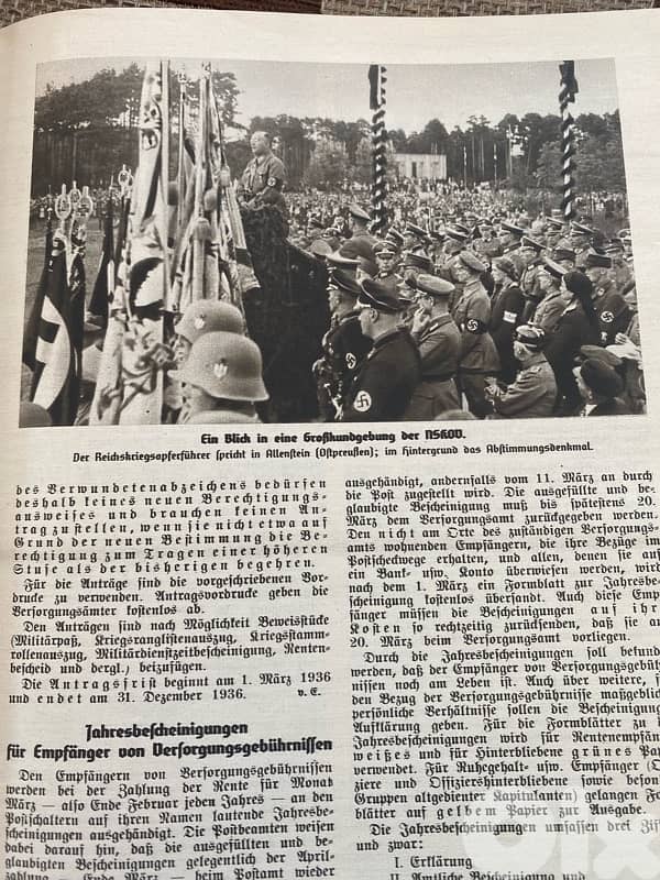 مجلة الماني نازي سنة ١٩٣٦ ويظهر فيها صور لهتلر والجيش الالماني 4