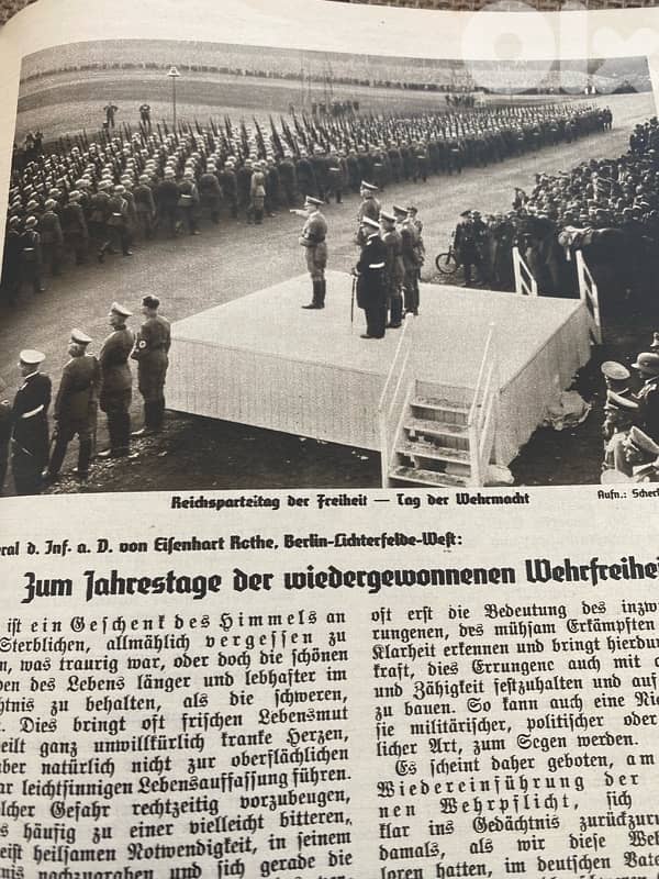 مجلة الماني نازي سنة ١٩٣٦ ويظهر فيها صور لهتلر والجيش الالماني 6