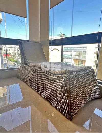 bamboo rattan chaise longue. lounge chair. 170$