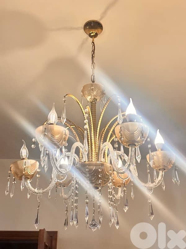 antique Gold chandelier 0