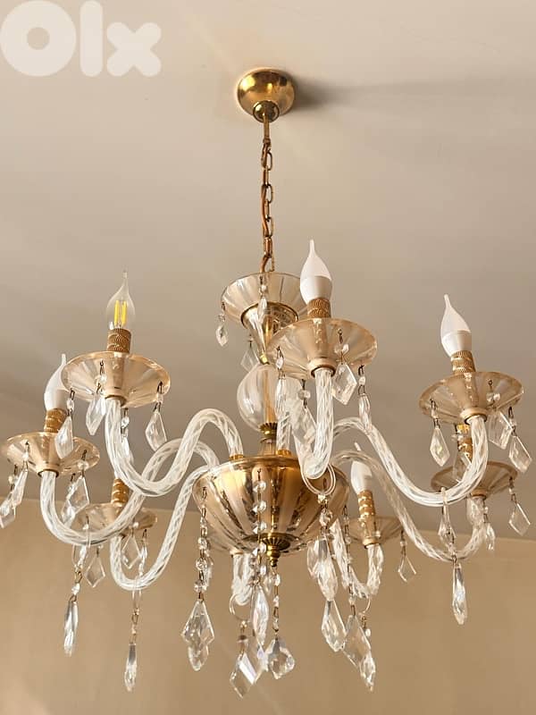antique Gold chandelier 1
