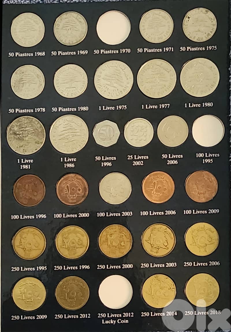 album for lebanese coins from 1924 till 2018 3