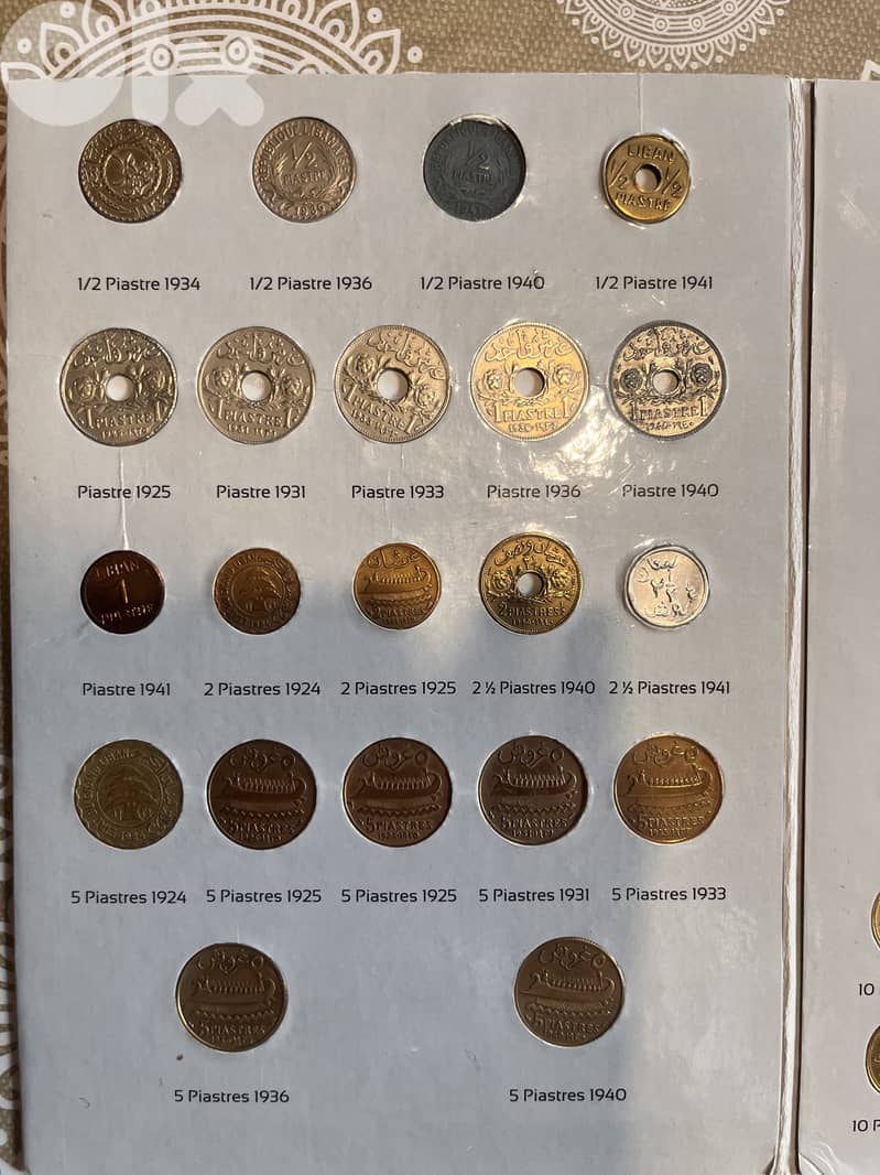 lebanese coins collection عملات لبنانيا كاملة 1