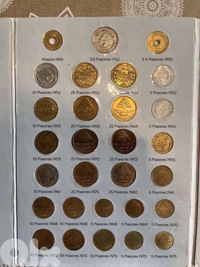 lebanese coins collection عملات لبنانيا كاملة 2