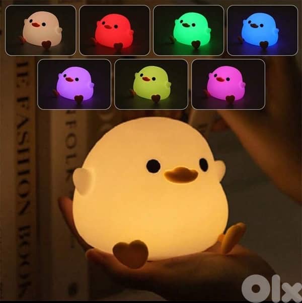 Soft silicon duck lamp night light 1