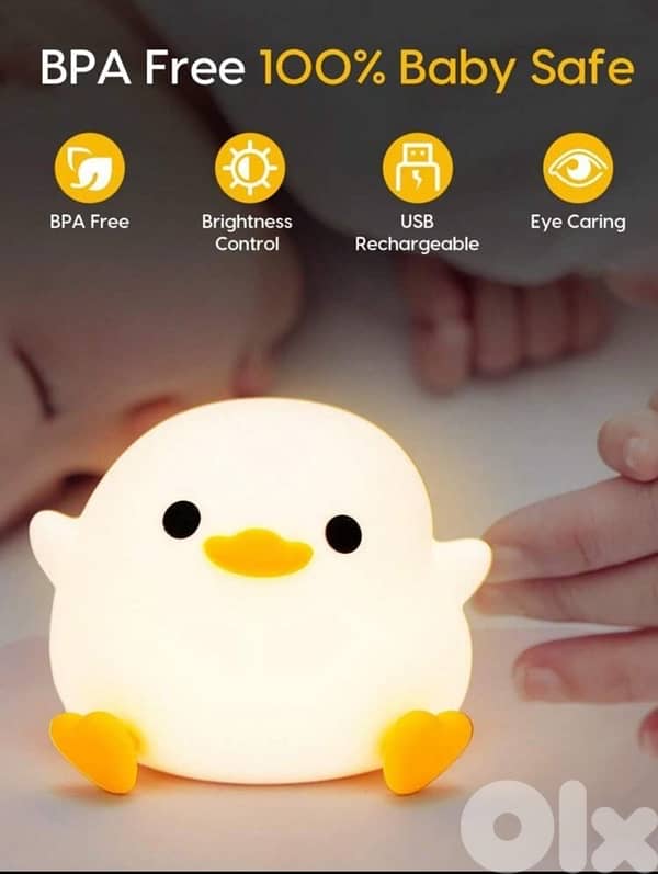 Soft silicon duck lamp night light 4