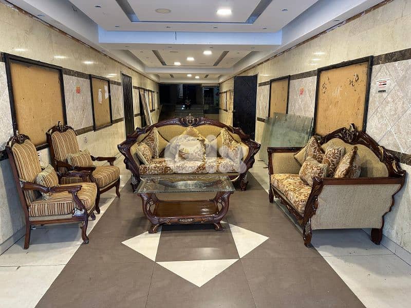 طقم كنبايات حفر خشب زان اربع قطع وطاولة 3