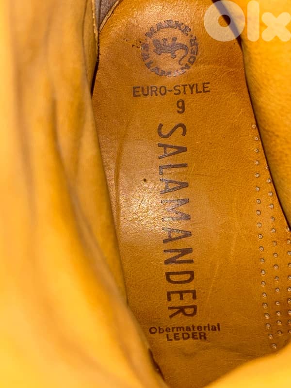 Vintage Salamander 70s Ankle Leather boots, Burgundi, Germany 4