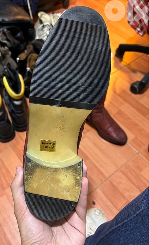 Vintage Salamander 70s Ankle Leather boots, Burgundi, Germany 5