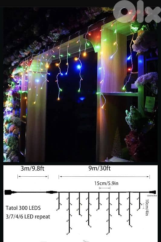 Yassen 300 LED icicle lights, icicle fairy lights/4$ delivery 9