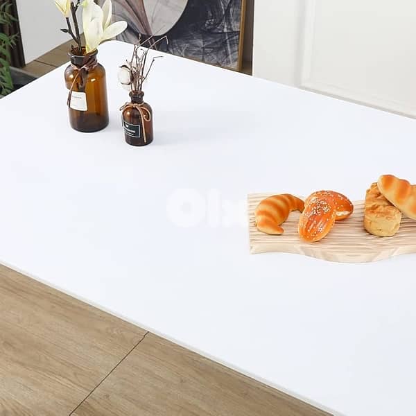 Toto 4-Seater Dining Table with Solid Wood Legs 2