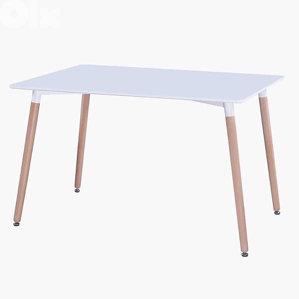 Toto 4-Seater Dining Table with Solid Wood Legs 5