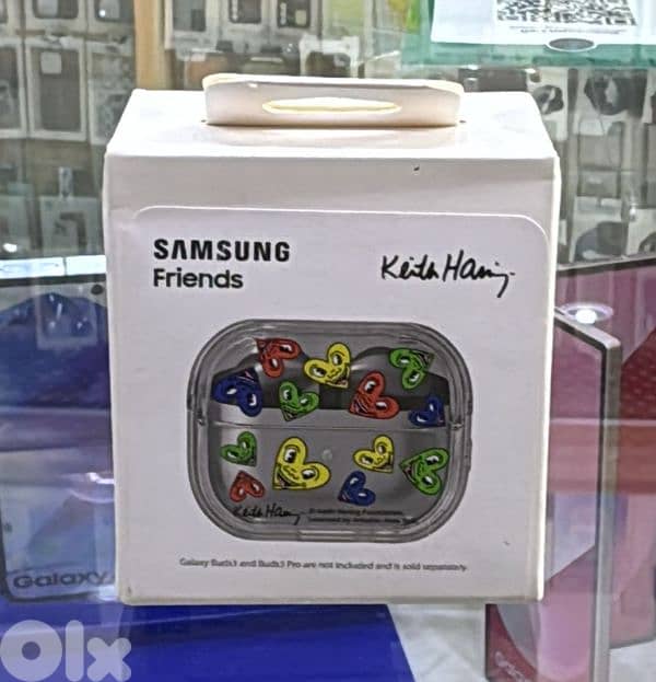 Samsung keith haring heart clear case for galaxy buds 3/buds 3 pro 0