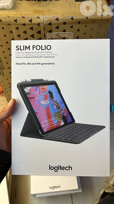 Logitech slim folio keyboard english black ipad 7/8/9