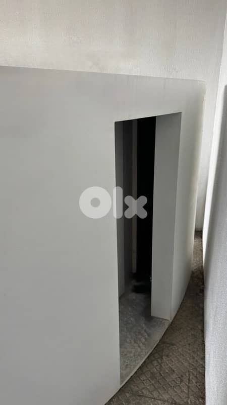 Modern Curved Display Stand with LED Lights – $220 1