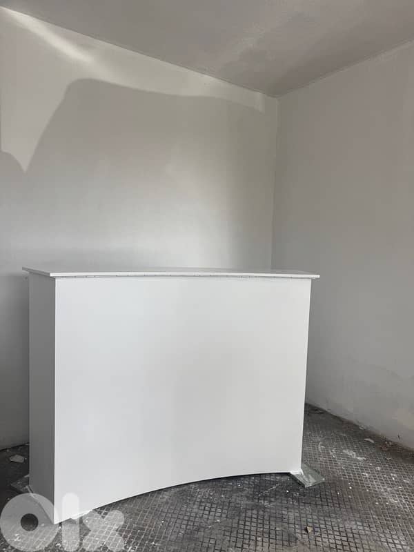 Modern Curved Display Stand with LED Lights – $220 3