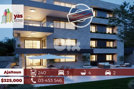 Ajaltoun 240m2 | 155m2 Garden|Under Construction |PAYMENT FACILITIES |
