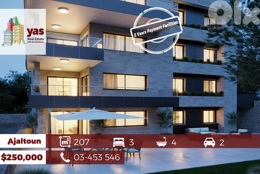 Ajaltoun 207m2 | Mountain View | Under Construction|PAYMENT FACILITIES 0