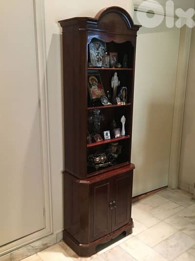 مكتبة ريجنسي إنجليزية انتيك خشب جوز رائعة جدا