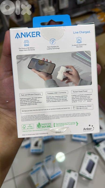 Anker Nano Power Bank 5,000mah (22.5w , built in usb-c connector) 1