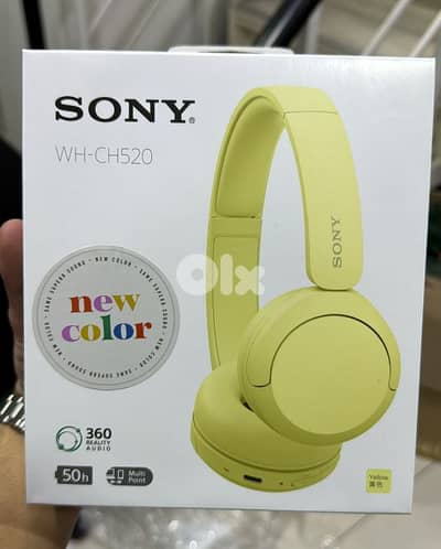 Sony WH-CH520 Headphone Yellow