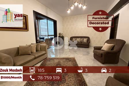 Zouk Mosbeh 185m2 | Furnished | Rent | Luxury | Calm Area | EL