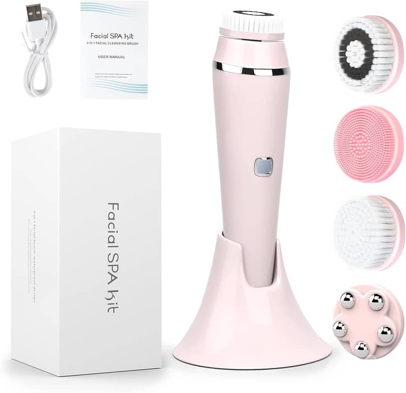 Arabest Facial Cleansing Brush, 4 in 1 Electric Powered Facial Cleansi 0