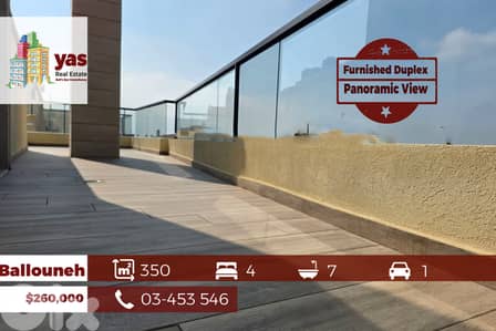 Ballouneh 350m2 | Furnished Duplex | Panoramic VIew | Catch | TO
