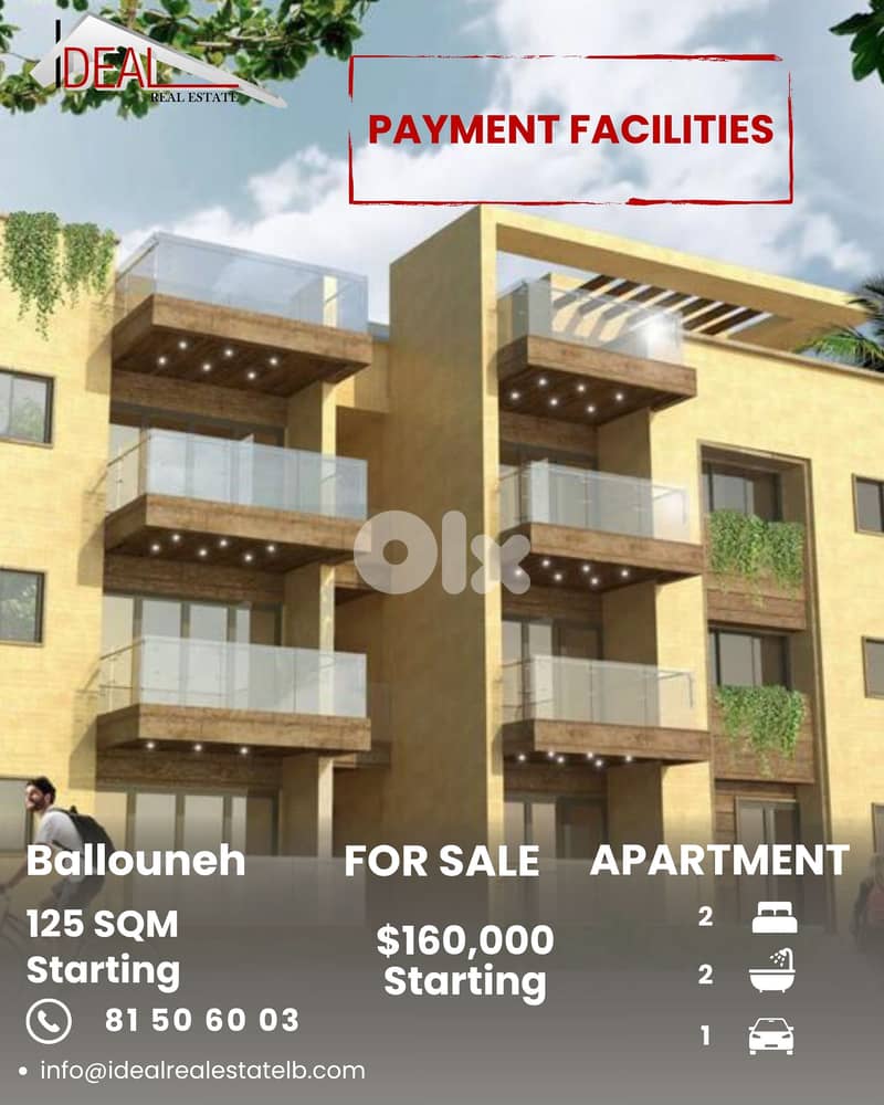 Apartments for sale in Ballouneh شقق للبيع في بلونة 0