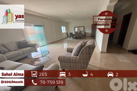 Sahel Alma 265m2 | Furnished | Rent | Mountain View | Quiet | EH/IV