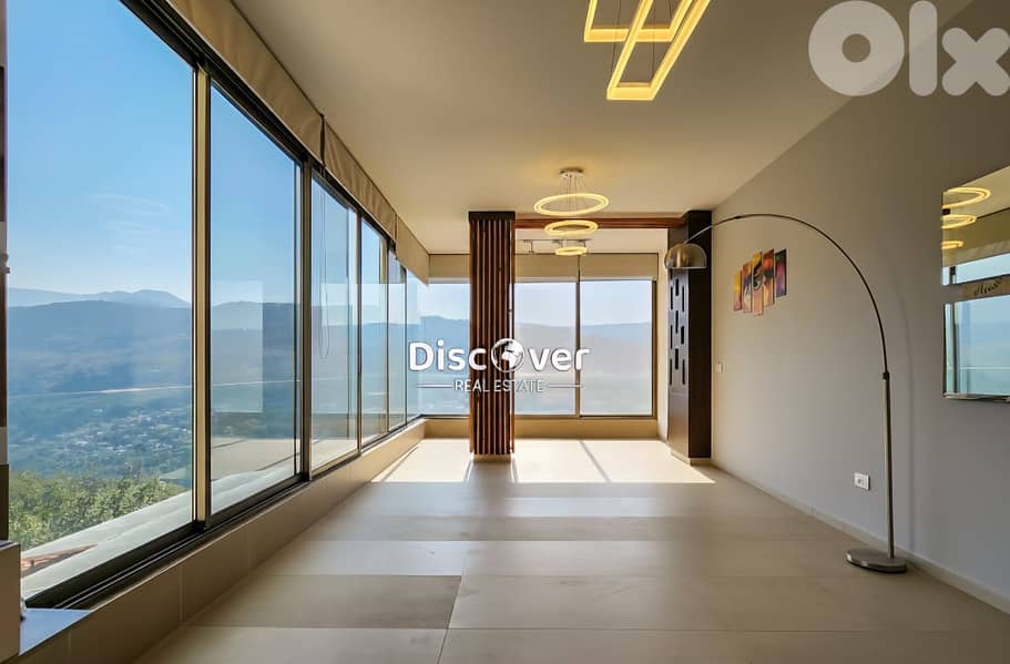 Stunning Apartment with Garden & Panoramic Views in Baabdat 0