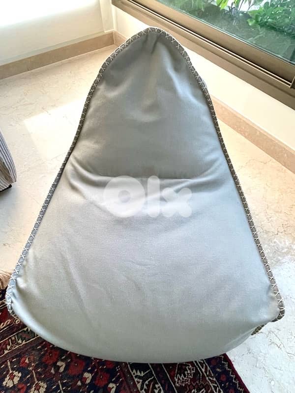 New blue gray bean bag to go! 1