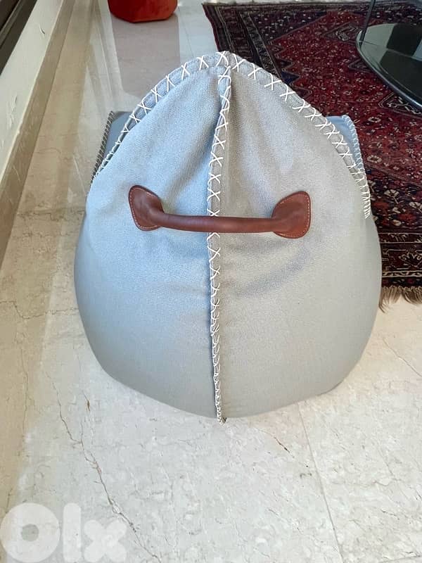 New blue gray bean bag to go! 2