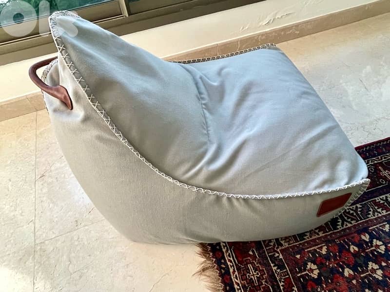 New blue gray bean bag to go! 3