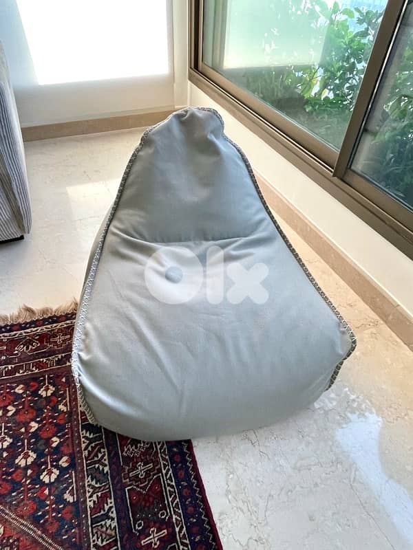 New blue gray bean bag to go! 4