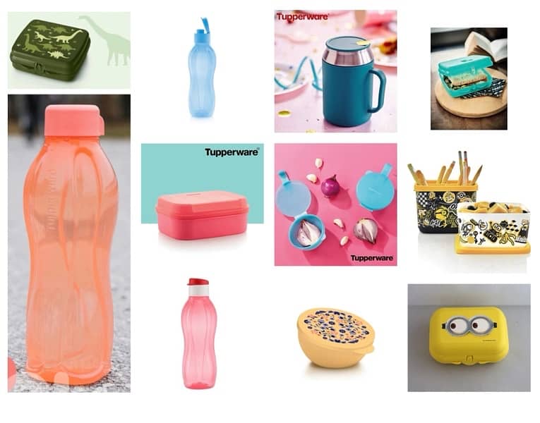 Tupperware lunchboxes and water bottles 0