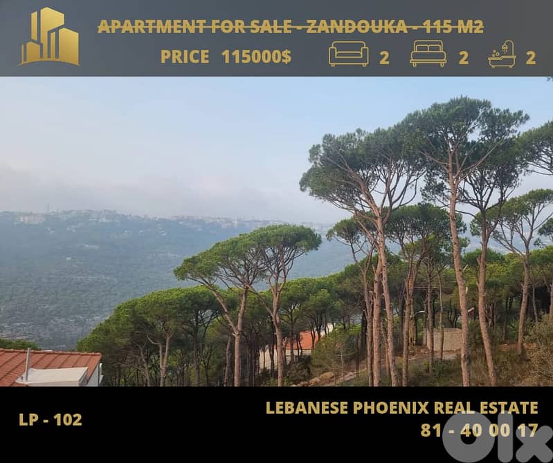 Prime Location 115 Sqm apartment in Zandouka + open mountains view 0