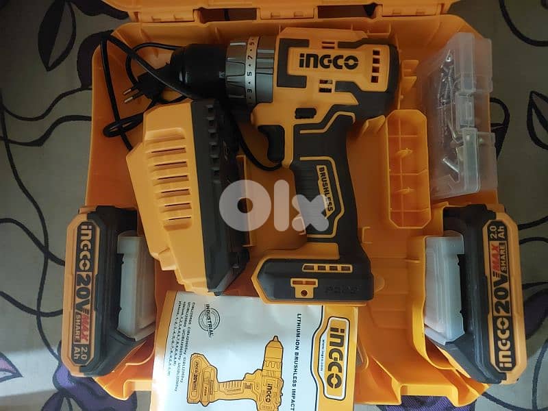 Ingco cordless drill 13mm 70nm 1