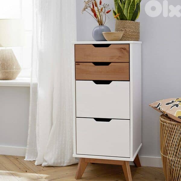 living style solid pine wood with 4 drawers 0
