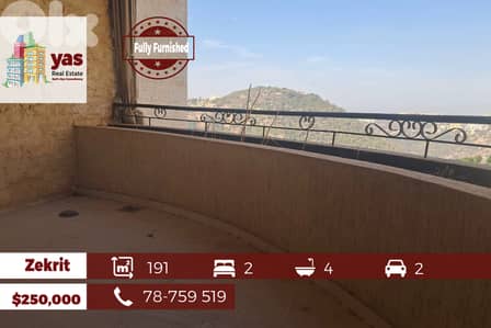 Zekrit 191m2 | Excellent Condition | Furnished | Open View | TYT/EJ |