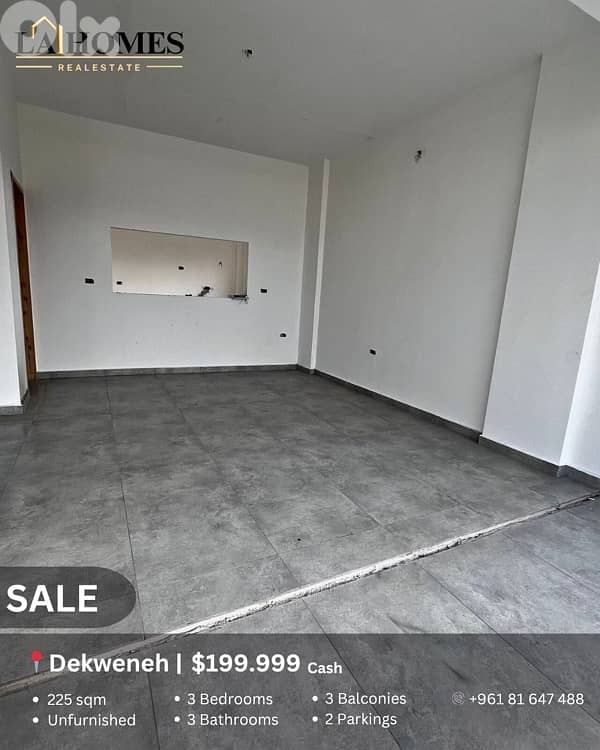 apartment for sale in dekweneh شقة للبيع في الدكوانة 0