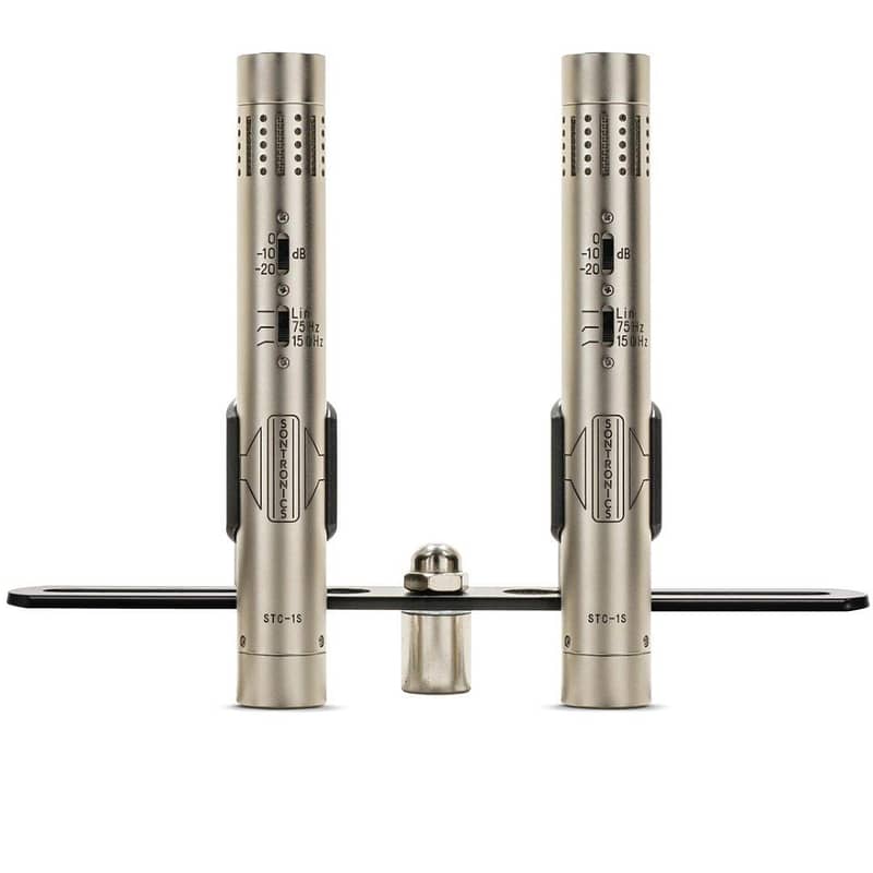 Sontronics STC-1S Stereo Pair of Condenser Microphones, Silver 0