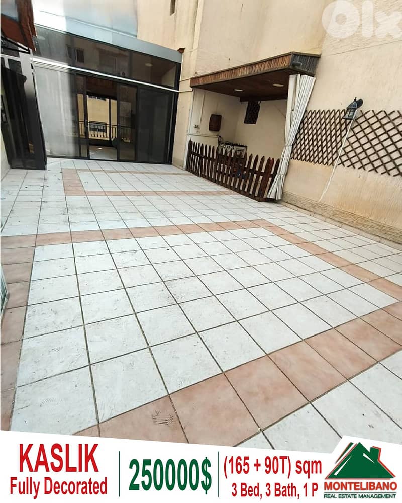 Fully Decorated 165sqm Apartment For Sale in Kaslik with 90sqm Terrace 0