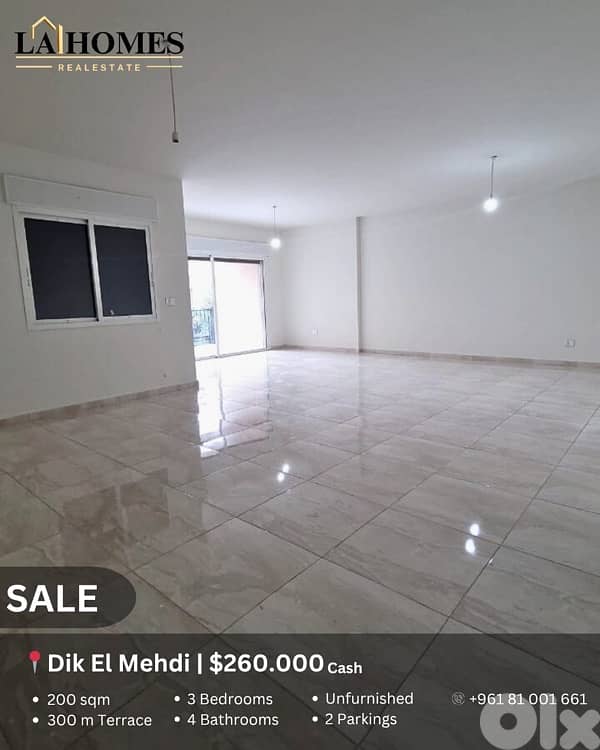 apartment for sale in dik el mehdi شقة للبيع في ديك المحدي 0