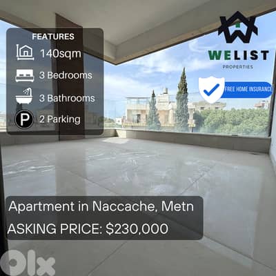 140sqm Apartment for sale in Naccache   REF: EA25ASN140230