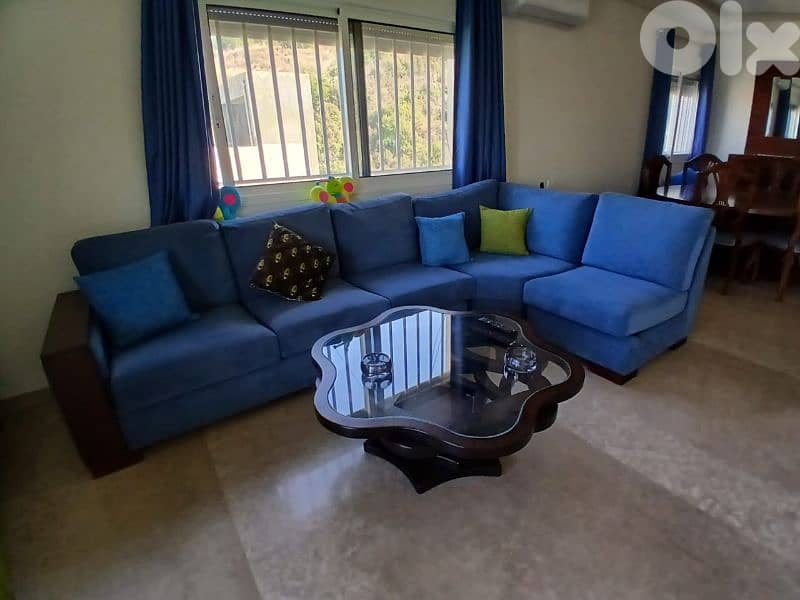 صالون كورنر  لون كحلة حلة ممتازة  جديد 2