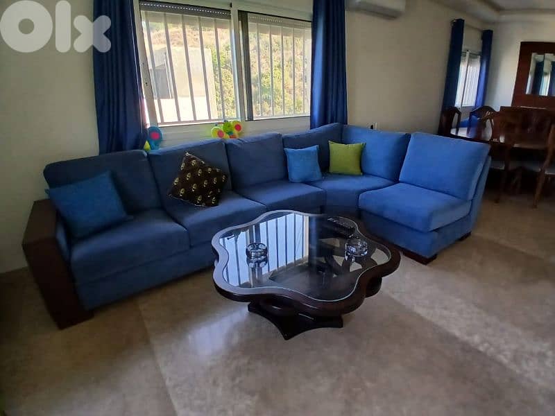 صالون كورنر  لون كحلة حلة ممتازة  جديد 3